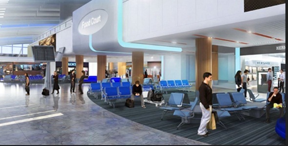 En zone commerciale, l'aéroport proposera une offre attrayante qui reflète la Côte d'Azur - DR En zone commerciale, l'aéroport proposera une offre attrayante qui reflète la Côte d'Azur - DR