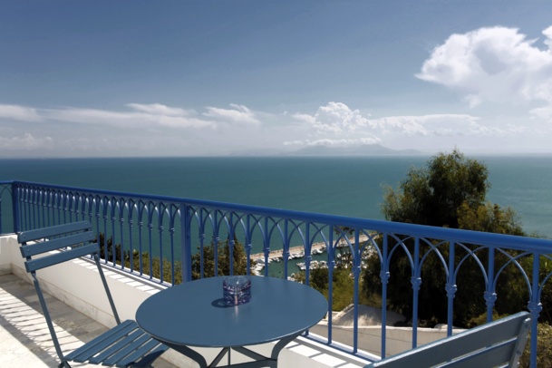 Une partie de la vue depuis la chambre "La Tourelle"