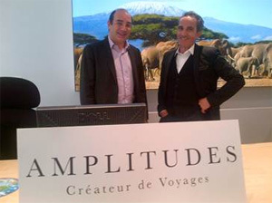 Bernard Molle, directeur commercial de Sabre France, et José Martinez, PDG d’Amplitudes Bernard Molle, directeur commercial de Sabre France, et José Martinez, PDG d’Amplitudes