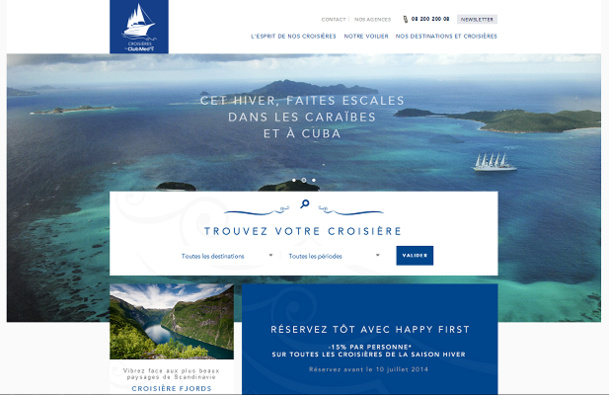 Actuellement disponible en français, le site du Club Med 2 lancera une version en anglais prochainement - Capture d'écran
