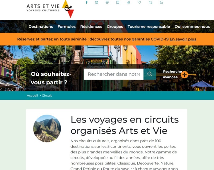 Arts et Vie intègre une contribution carbone dans le prix de ses voyages à l'international - DR Arts et Vie intègre une contribution carbone dans le prix de ses voyages à l'international - DR