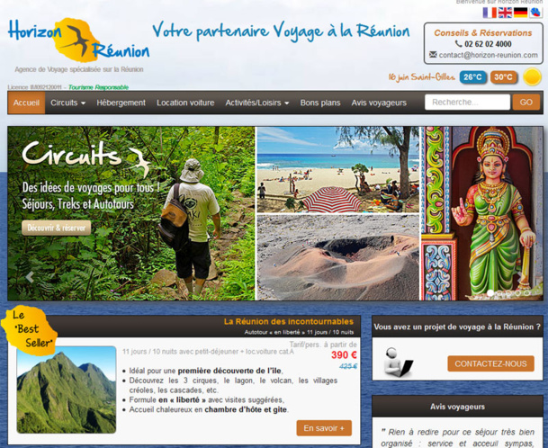 Horizon réunion propose 3 circuits sur l'île dont "Réunion des incontournables". DR