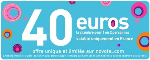 Novotel : 4 000 chambres à 40 euros pendant 40 jours