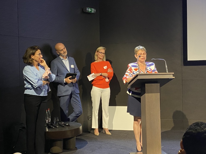 Des entrepreneuses courageuses, dont Patricia Linot au micro (©BC)