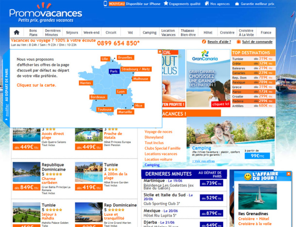 Promovacances qui a réalisé 430 millions€ de chiffres d'affaires en 2013 et qui vise les 500 millions d'ici 2018 Promovacances qui a réalisé 430 millions€ de chiffres d'affaires en 2013 et qui vise les 500 millions d'ici 2018