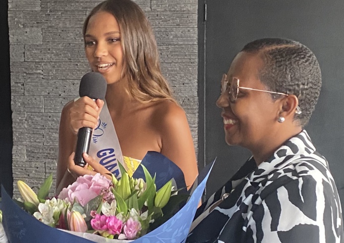 La Guadeloupe accueillera le voyage de préparation des candidates au titre de Miss France 2023. Elles seront accueillies par Indira Ampiot, qui fêtait ses 18 ans la veille de l'ouverture de l'IFTM. Elle a été honorée par Sonia Taillepierre, présidente du CTIG - DR