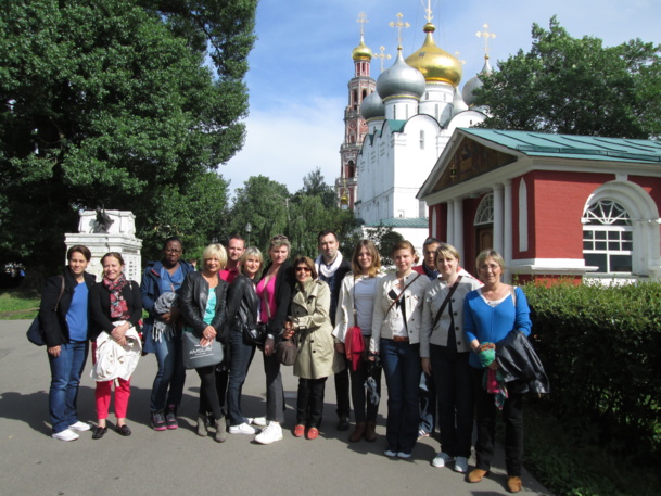Les participants de l'eductour AMSLAV au Couvent Novodievitchi - DR : M.S.