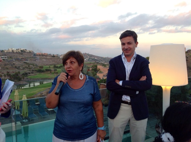 Adriana Minchella avec Frédéric Saunier, directeur commercial d'Amadeus