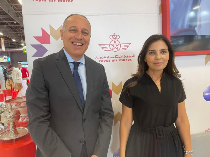 Amine El Farissi, directeur Europe, et Ilham Kazzini, directrice du pôle commercial monde de la Royal Air Maroc, ont annoncé que la compagnie va opérer des départs depuis Paris Roissy en direction de Marrakech - DR