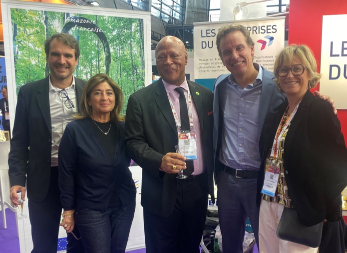 Edmond Richard (Air Caraïbes), Valérie Boned (EDV), Jean Luc Le West (CTG), Lionel Rabiet (EDV) et Laurence Gaborieau (IFTM) - DR : EDV