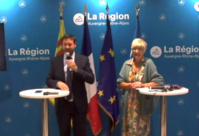 Fabrice Pannekoucke et Sylvie Fayolle, deux vice-présidents de la région AURA (©BC) Fabrice Pannekoucke et Sylvie Fayolle, deux vice-présidents de la région AURA (©BC)