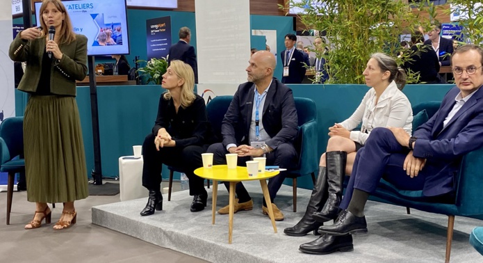 Marie Allantaz a animé le débat AFTM "NDC, doit-on enfin y croire ?". L’occasion pour Delphine Barault (Air France), Jean-Christophe Carette (Amadeus) Heloïse Parrain (APG) et Eric Ritter (Voyage Expert) d'apporter leur éclairage.