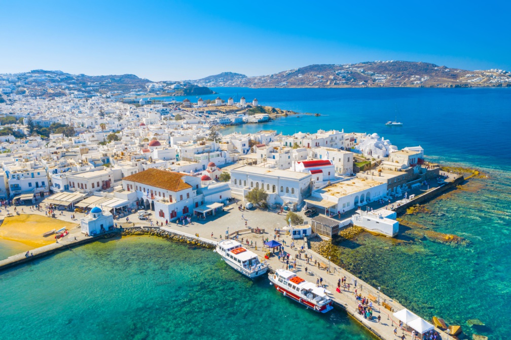 Vue panoramique de la ville de Mykonos, îles Cyclades, Grèce © proslgn - stock.adobe.com Vue panoramique de la ville de Mykonos, îles Cyclades, Grèce © proslgn - stock.adobe.com