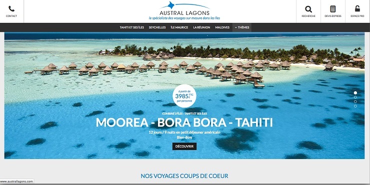 Austral Lagons Prepare Un Site B2b Optimise Pour Les Voyages A La