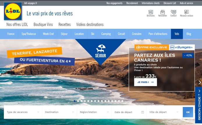 "Les destinations moyen-courrier avec un bon rapport qualité/prix arrivent en tête" pour les vacances de la Toussaint chez Lidl Voyages - DR