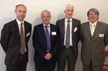 F.Pinet, président du directoire du groupe Perraud (2ème à gauche), avec G.Pernaton, P.Borini, AJ.Berthelet - DR
