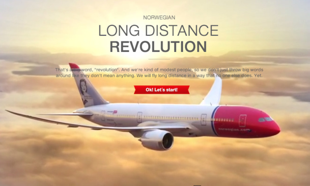 Norwegian hopes to attract more than 1 million passengers on its low-cost transatlantic flights. DR