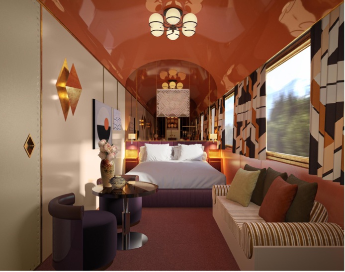 Une suite du train italien La Dolce Vita (©Accor) Une suite du train italien La Dolce Vita (©Accor)