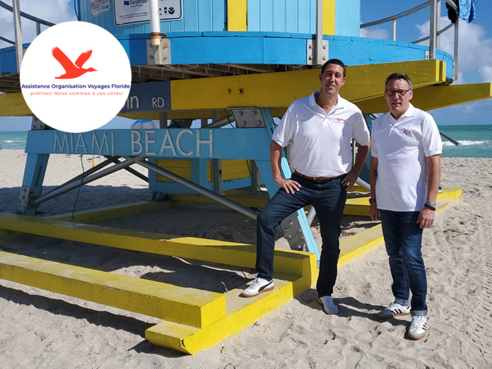 © présentation des partenaires de la société AOV USA / plage Miami Beach