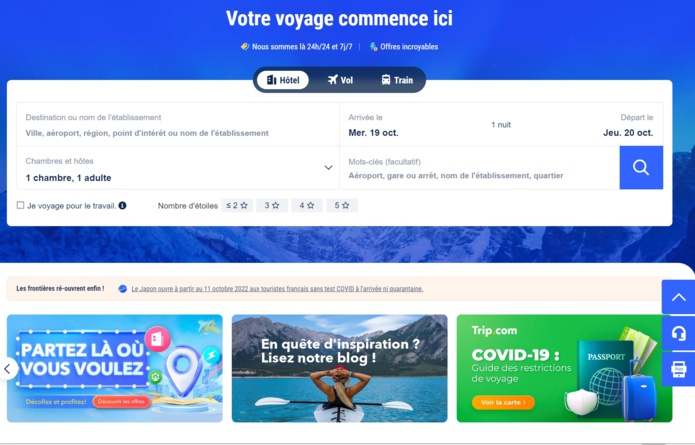 "Notre stratégie est tournée vers le mobile : Trip.com est mobile first et app first. Nous développons énormément de services qui sont accessibles en premier sur l'application alors que la plupart des autres OTA commencent par leur site. "