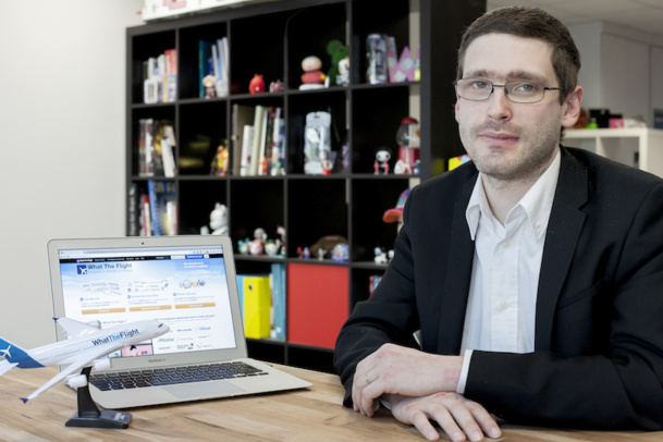 Florian David, le fondateur du site d'avis What The Flight espère devenir le Tripadvisor de l'aérien. DR