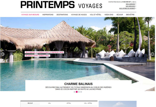 Moteur : SpeedMedia équipe le nouveau site de Printemps Voyages Moteur : SpeedMedia équipe le nouveau site de Printemps Voyages