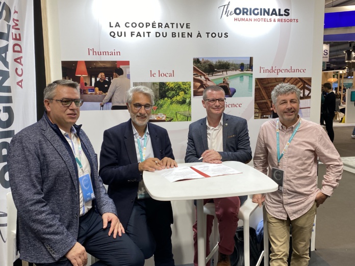 The Originals Hotels : Anthony Brin, Philippe Marguet, Maxime Lefèvre et Frédéric Puythorac (©BC) The Originals Hotels : Anthony Brin, Philippe Marguet, Maxime Lefèvre et Frédéric Puythorac (©BC)