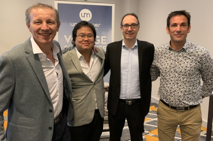 Avec le PDG Jean Dionnet absent, Patrick Barbe Labarthe (DG), Maxime Dionnet (Directeur Communication et Digital), William Porret (DG) et Emmanuel Metay (DRH) composent le Comité Exécutif du réseau Univairmer. ©David Savary Avec le PDG Jean Dionnet absent, Patrick Barbe Labarthe (DG), Maxime Dionnet (Directeur Communication et Digital), William Porret (DG) et Emmanuel Metay (DRH) composent le Comité Exécutif du réseau Univairmer. ©David Savary