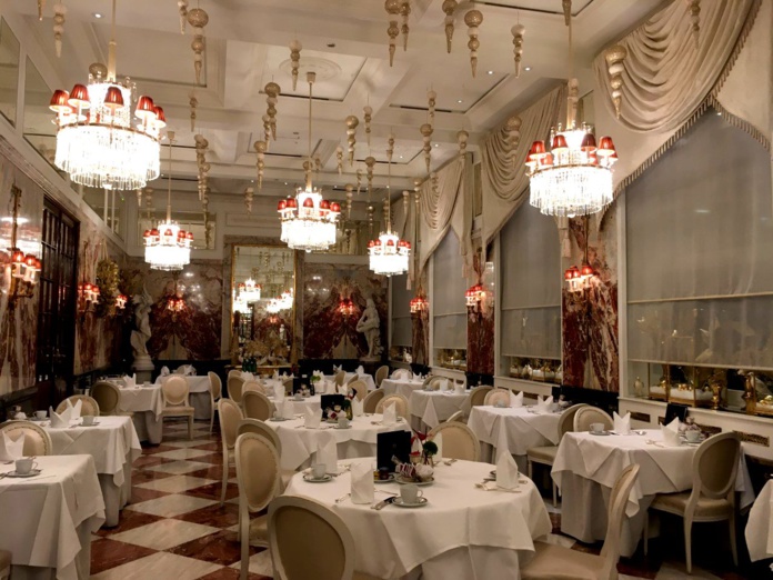 L'une des salles du petit-déjeuner de l'Hôtel Sacher (@PB)