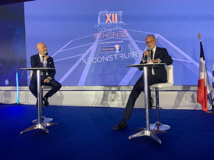 L'intervention d'Edouard Philippe ancien Premier Ministre était un moment très attendu par les participants du Congrès Selectour qui se tenait à Athènes - Photo CE