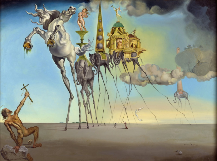 La tentation de Saint-Antoine par Dali (©Pinterest)