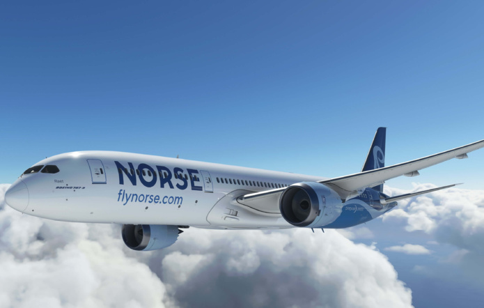 Norse Atlantic Airways arrivera à Paris CDG à partir du 26 mars prochain en vol quotidien sur New York JFK, en Boeing 787 configuré en biclasse - DR : Norse Atlantic Airways