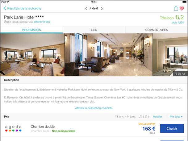 Skyscanner lance une application dédiée à la recherche d’hôtels