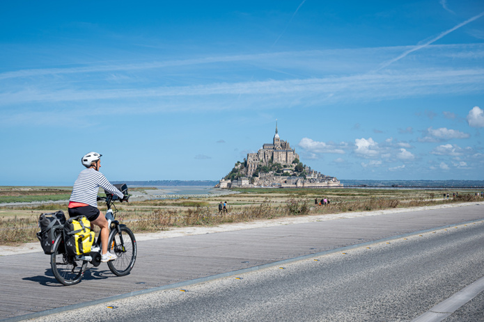 Vers Le Mont Saint-Michel à vélo © Normandie Tourisme - Thomas le Floc’h