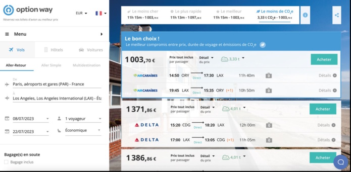 Option Way veut développer des outils qui aideront les clients à limiter les émissions carbone - DR