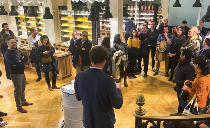 Pierre-Jean Romatet (de dos) présente le Plan d'actions à ses adhérents (©Great France) Pierre-Jean Romatet (de dos) présente le Plan d'actions à ses adhérents (©Great France)