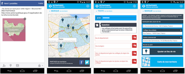 L'application #NOTReFRANCE permet de mieux comprendre le projet de réforme territoriale et, notamment, de proposer des noms pour les nouvelles régions créées - DR