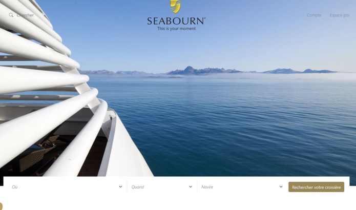 Le nouveau site Internet entièrement en français  de la compagnie de croisières Seabourn - DR