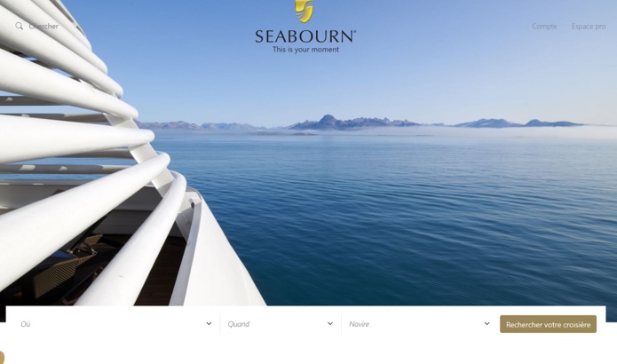 Le nouveau site Internet entièrement en français  de la compagnie de croisières Seabourn - DR Le nouveau site Internet entièrement en français  de la compagnie de croisières Seabourn - DR