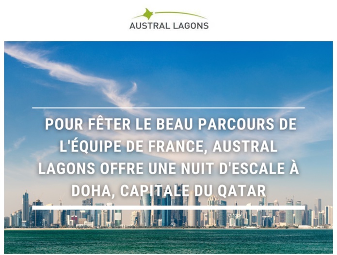 Austral Lagons offre une escale à Doha Austral Lagons offre une escale à Doha