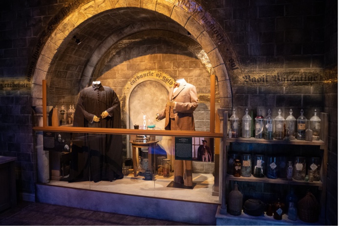 L'exposition met en scène des accessoires utilisés pour les films (©Warner Bros)