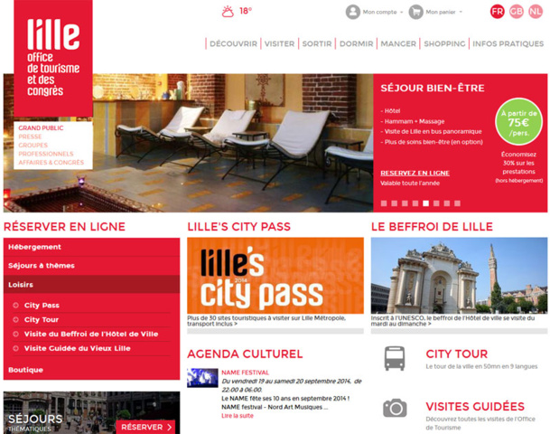 Le nouveau site de l'office de tourisme et des congrès de la ville de Lille - DR Le nouveau site de l'office de tourisme et des congrès de la ville de Lille - DR