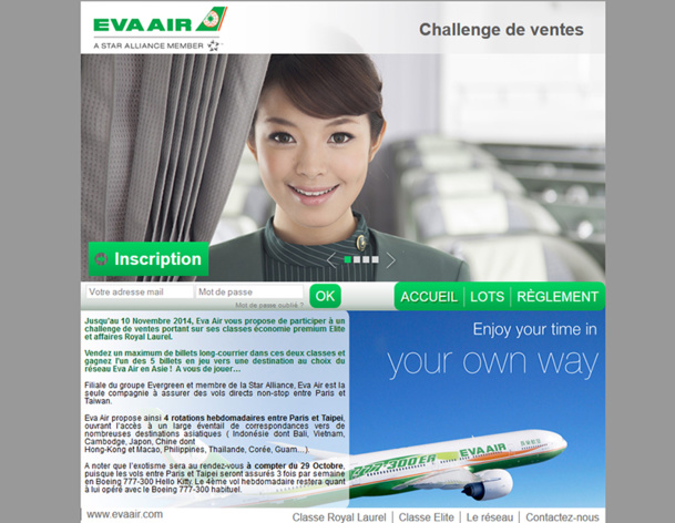 Eva Air lance un challenge de ventes Eva Air lance un challenge de ventes