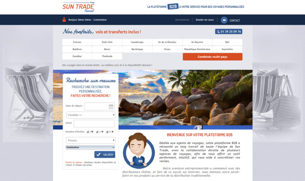 Sun Trade Travel propose des brochures dynamiques en ligne, mises à jour quotidiennement - Capture d'écran