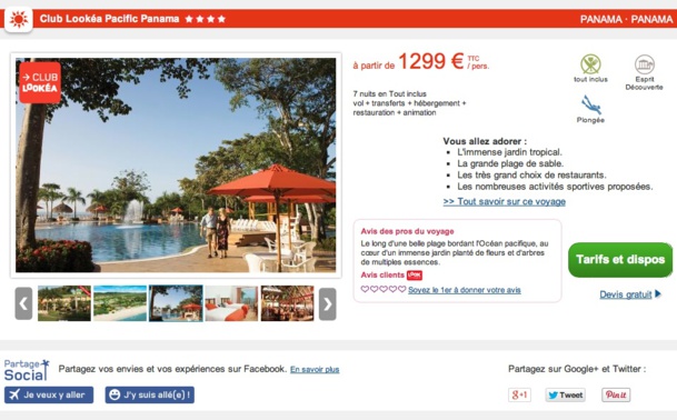 Le Lookéa Pacific Panama ouvrira le 18 décembre, avec un plan de vol sur Air France - DR Le Lookéa Pacific Panama ouvrira le 18 décembre, avec un plan de vol sur Air France - DR