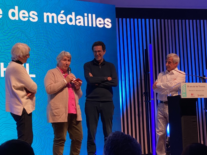 Les soeurs Christine et Marielle Goitschel lors de la célébration des 50 ans (©BC)