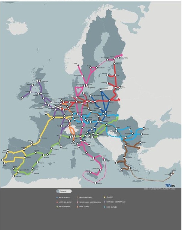 La Commission européenne a pour projet la création d'un réseau de transport central - DR