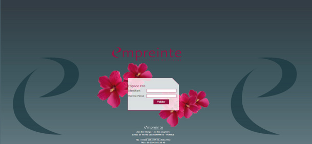 La nouvelle version du site BtoB d'Empreinte est désormais accessible - Capture d'écran