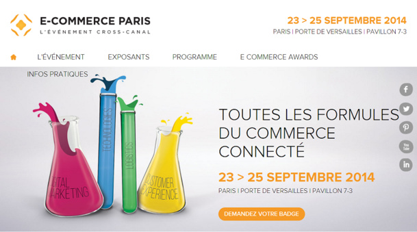 Le Salon E-Commerce Paris se tiendra du 23 au 25 septembre - DR Le Salon E-Commerce Paris se tiendra du 23 au 25 septembre - DR
