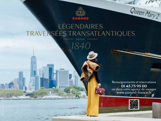 Cunard : une des affiches de la campagne dans le métro parisien (@Benjamin Decoin)